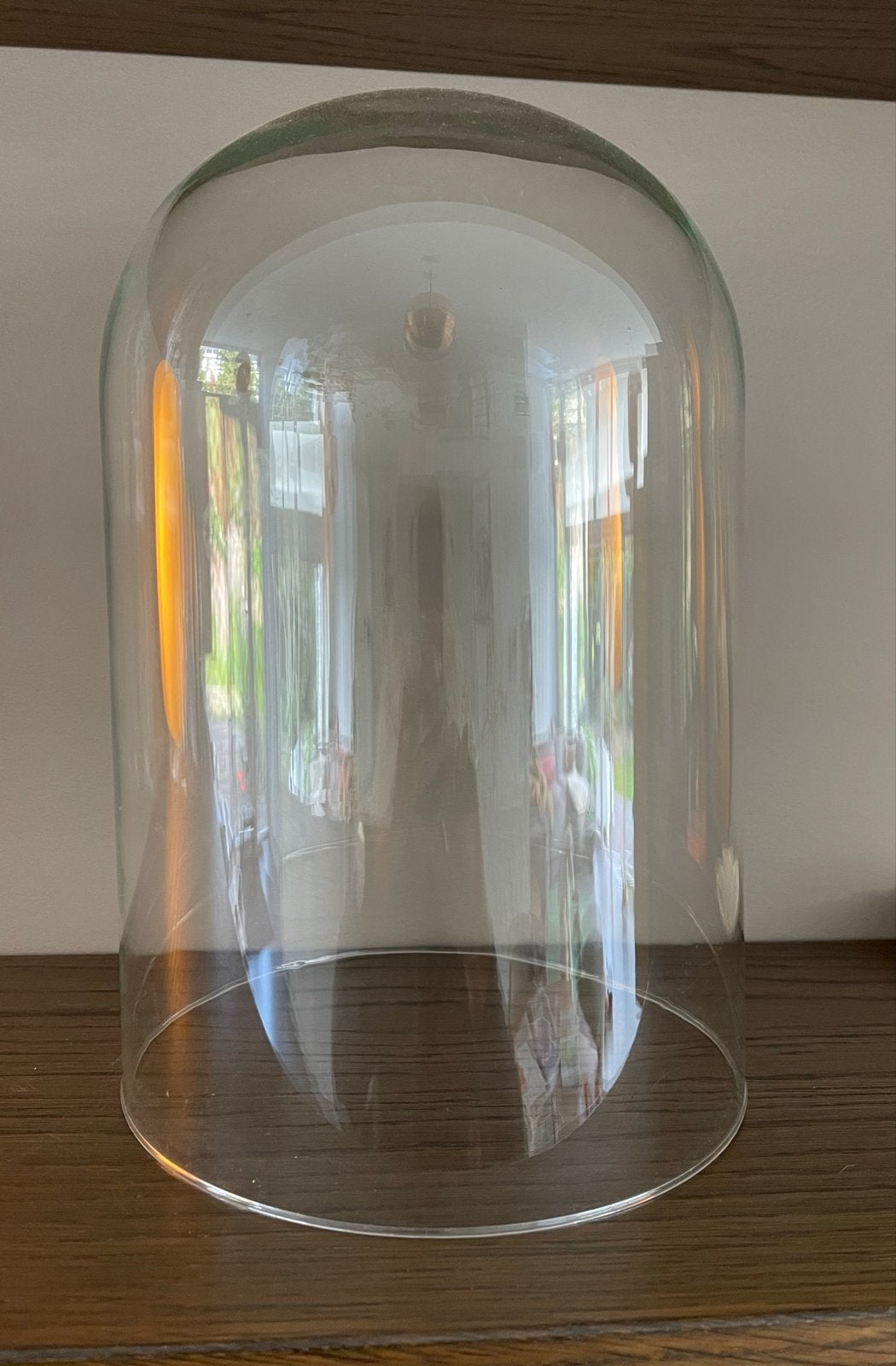 Glazen stolp - 28 cm hoog, 20 cm diameter - Puntgaaf, Huis en Inrichting, Glas, Ophalen, Zo goed als nieuw