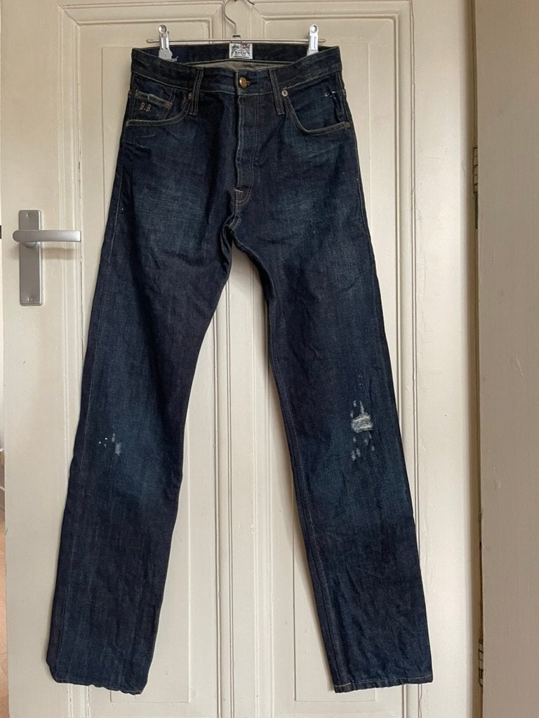 BlueBlood selvedge denim spijkerbroek heren mt 28/32 zgan, Blauw, W32 (confectie 46) of kleiner, Ophalen of Verzenden, Zo goed als nieuw