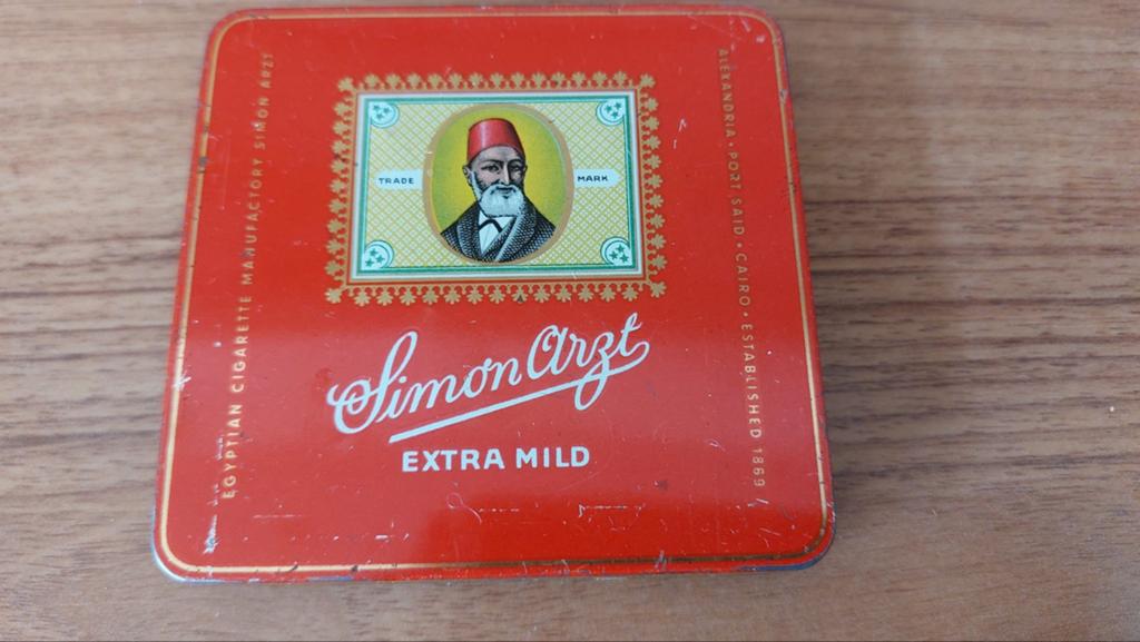 Vintage sigarettenblikje Simon Artz, Ophalen of Verzenden, Gebruikt, Overige