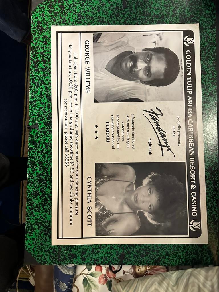Vintage Jazz & Latin Muziek Festival Poster Aruba 1988, Verzamelen, Posters, Gebruikt, Muziek, A1 t/m A3, Rechthoekig Staand, Verzenden
