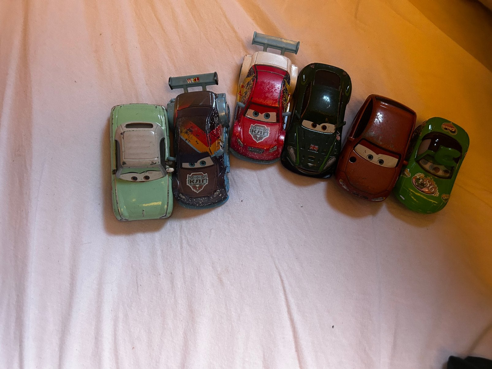 Set van 6 originele Disney Cars Mattel incl. Ice Racers!, Ophalen of Verzenden, Zo goed als nieuw