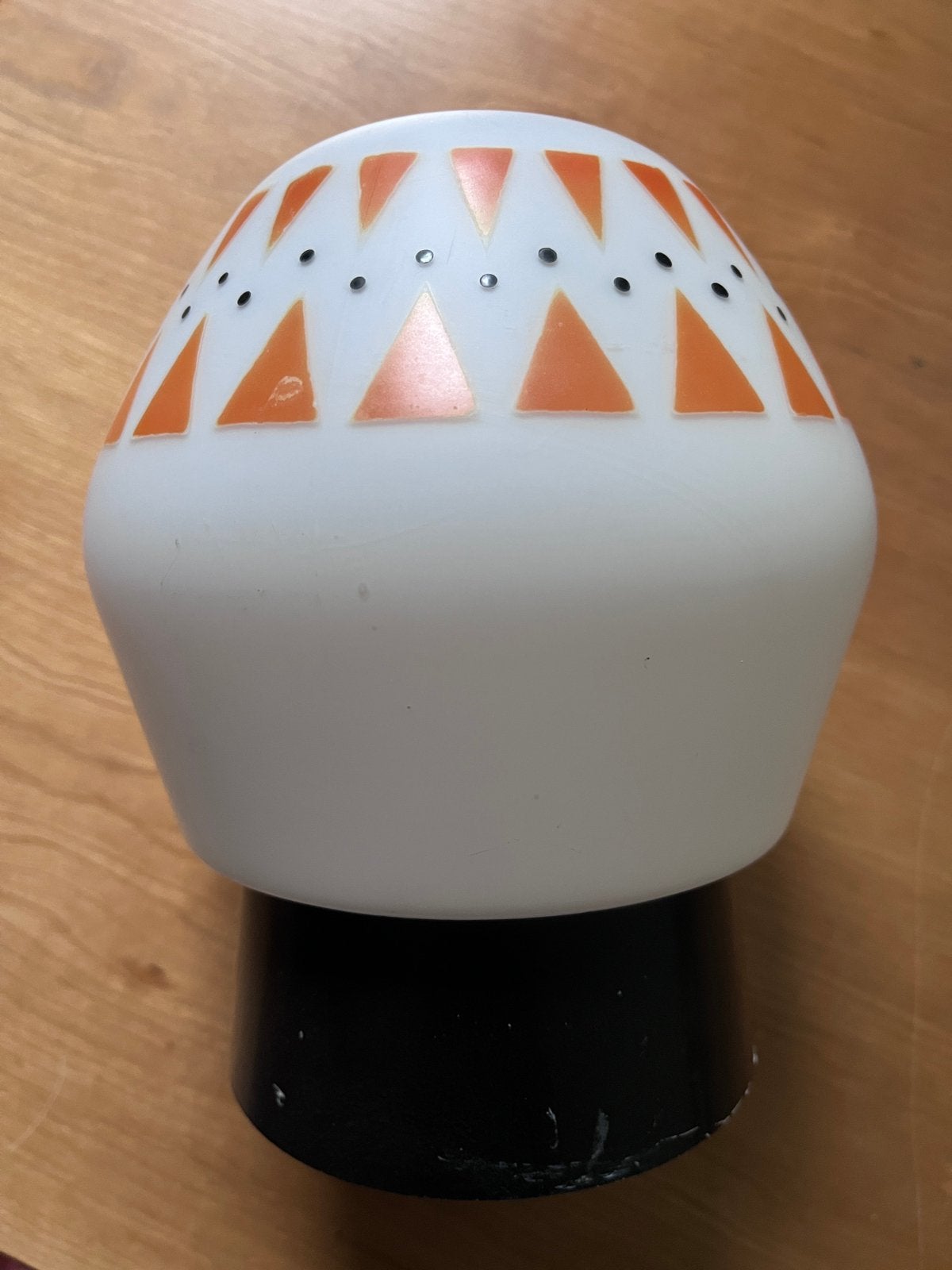 Vintage plafondlamp Philips jaren 50, Huis en Inrichting, Lampen | Plafondlampen, Gebruikt, Jaren 70, Glas, Wit