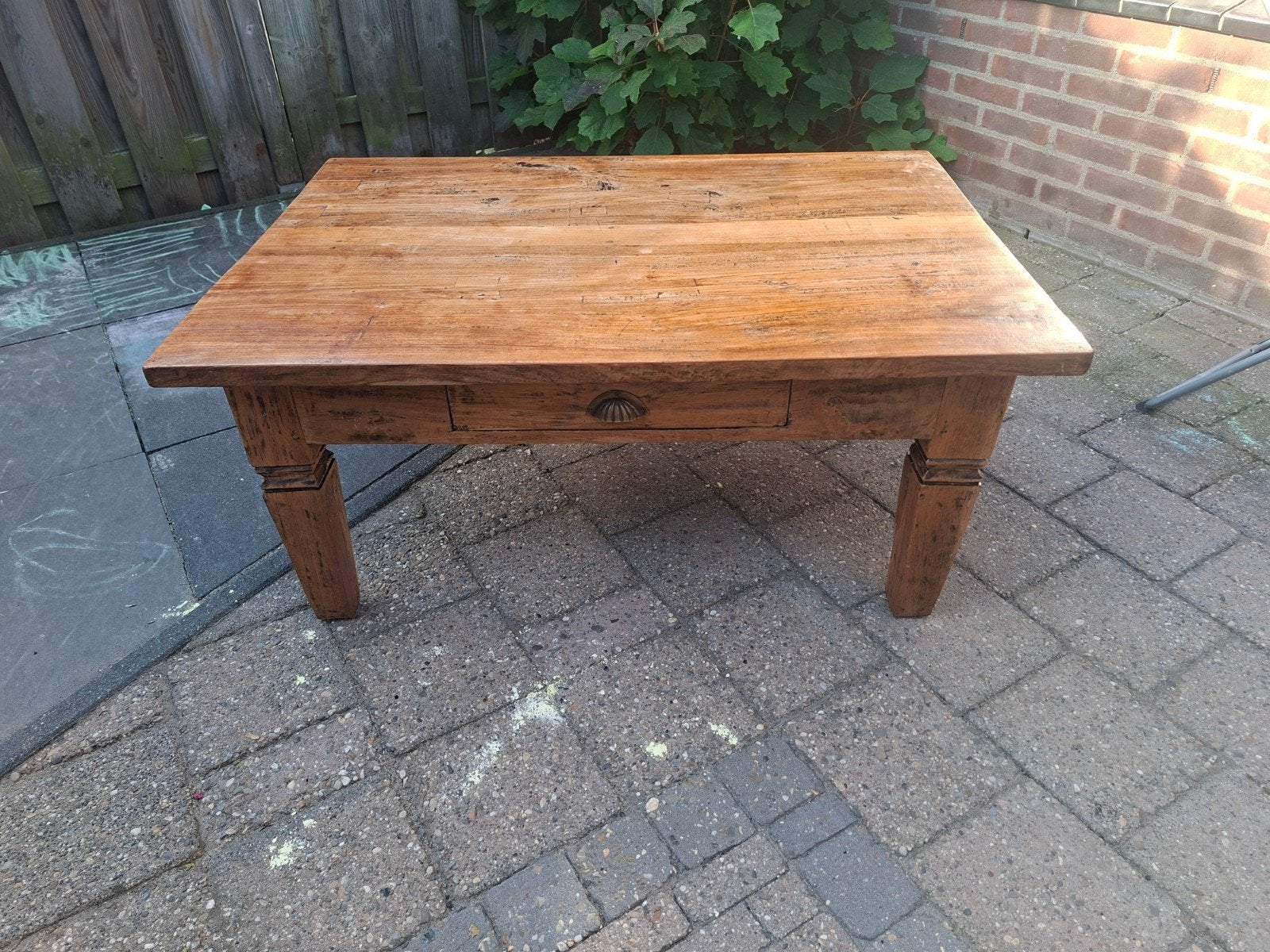 salon tafel hout met lade, Antiek en Kunst, Ophalen