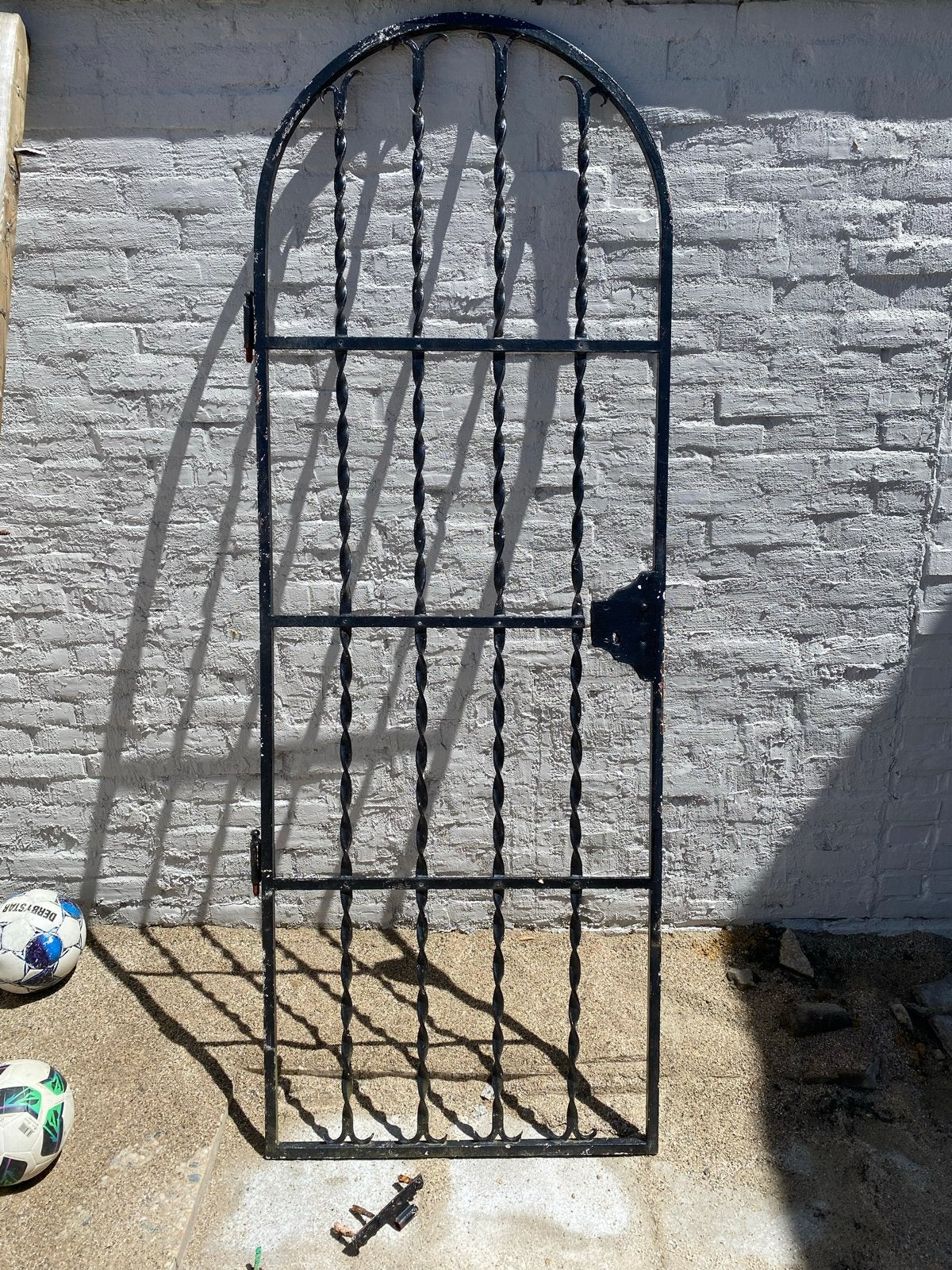 Decoratief smeedijzeren hekwerk/poort, Tuin en Terras, Ophalen, Met poort, Gebruikt, Sierhekwerk