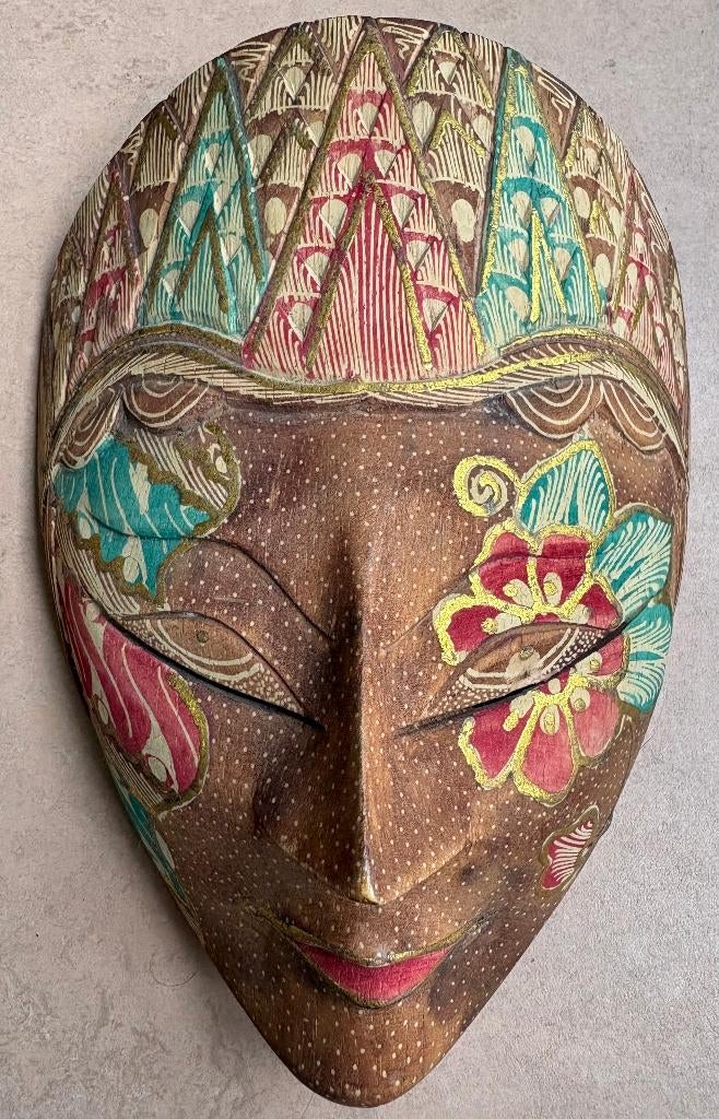 Mooi topeng masker, Indonesië, Antiek en Kunst, Kunst | Niet-Westerse kunst, Ophalen of Verzenden