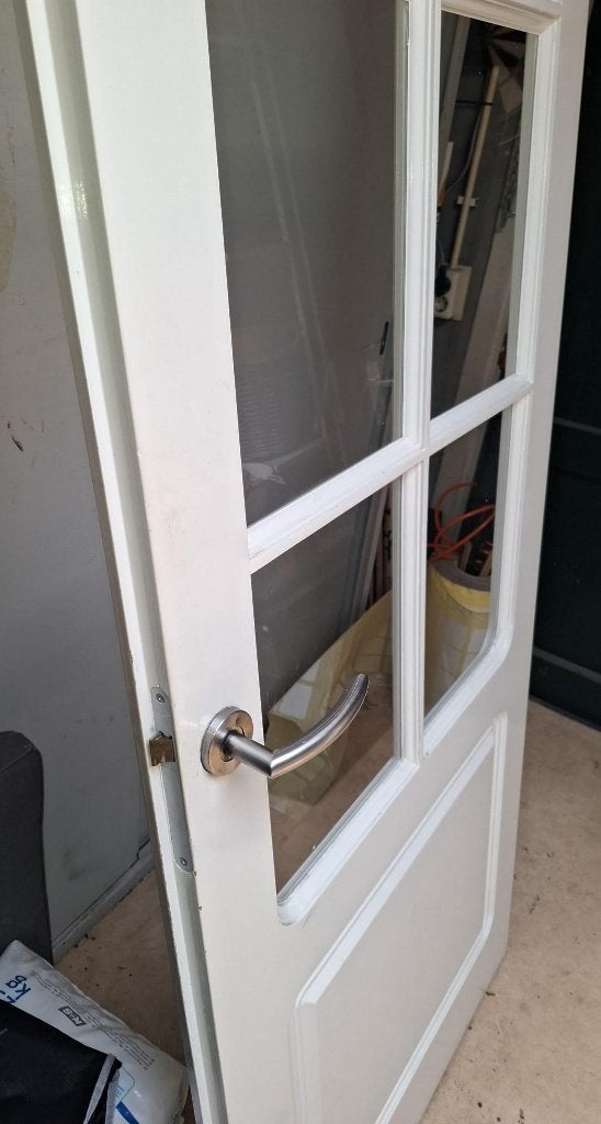 binnendeur met glas, Ophalen, Gebruikt, 80 tot 100 cm, Binnendeur