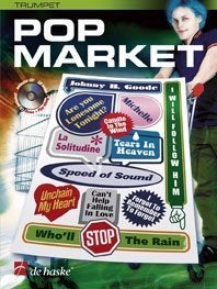 easy interm. trompet--Pop Market+ cd-12 pop melodieën-, Gebruikt, Overige genres, Les of Cursus, Ophalen of Verzenden