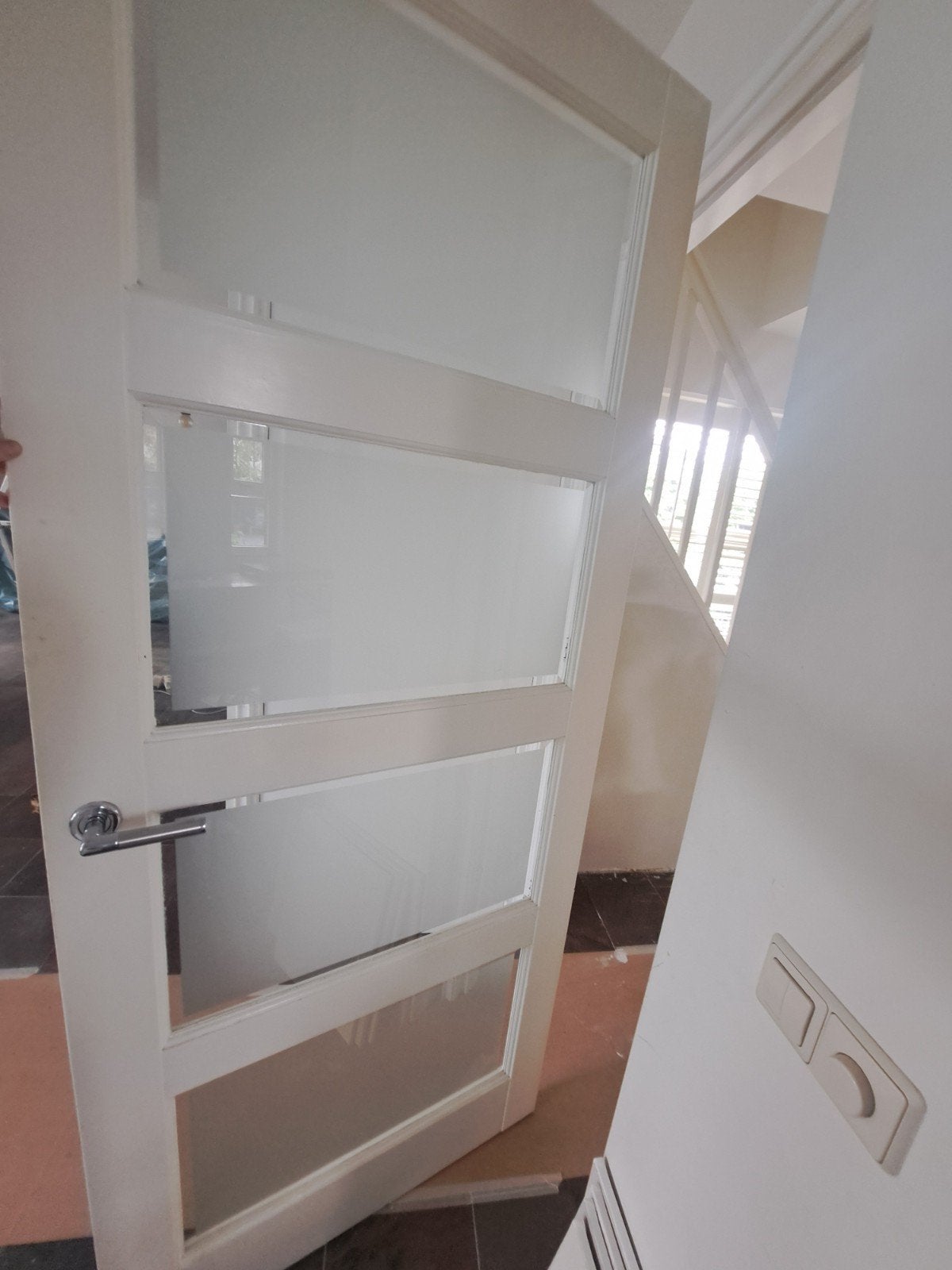 Woonkamer deur met glas, Ophalen, Glas, Binnendeur, 200 tot 215 cm
