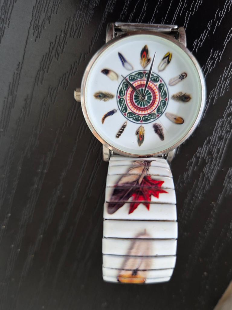 Ernest horloge met rekband en nieuwe batterij, Overige merken, Gebruikt, Staal, Polshorloge