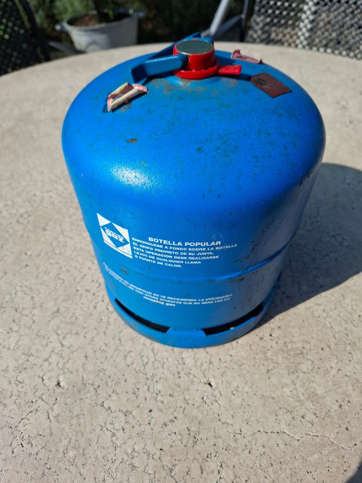 Campingaz gasfles 907, Ophalen