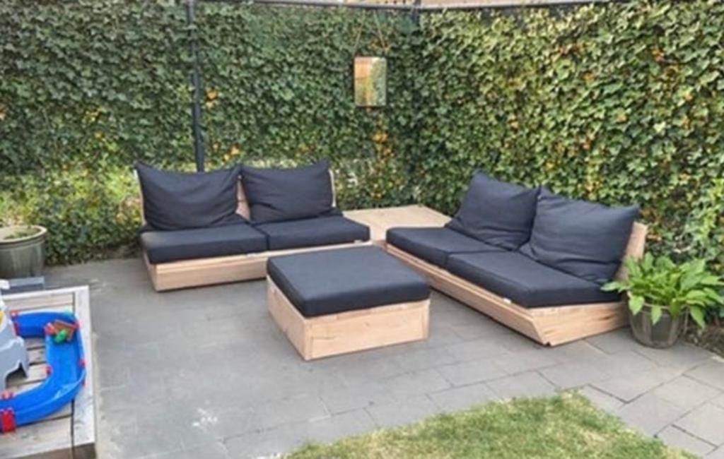 Douglas hout loungeset - Droomhout Montecastelli, Ophalen, 4 zitplaatsen, Gebruikt, Loungeset