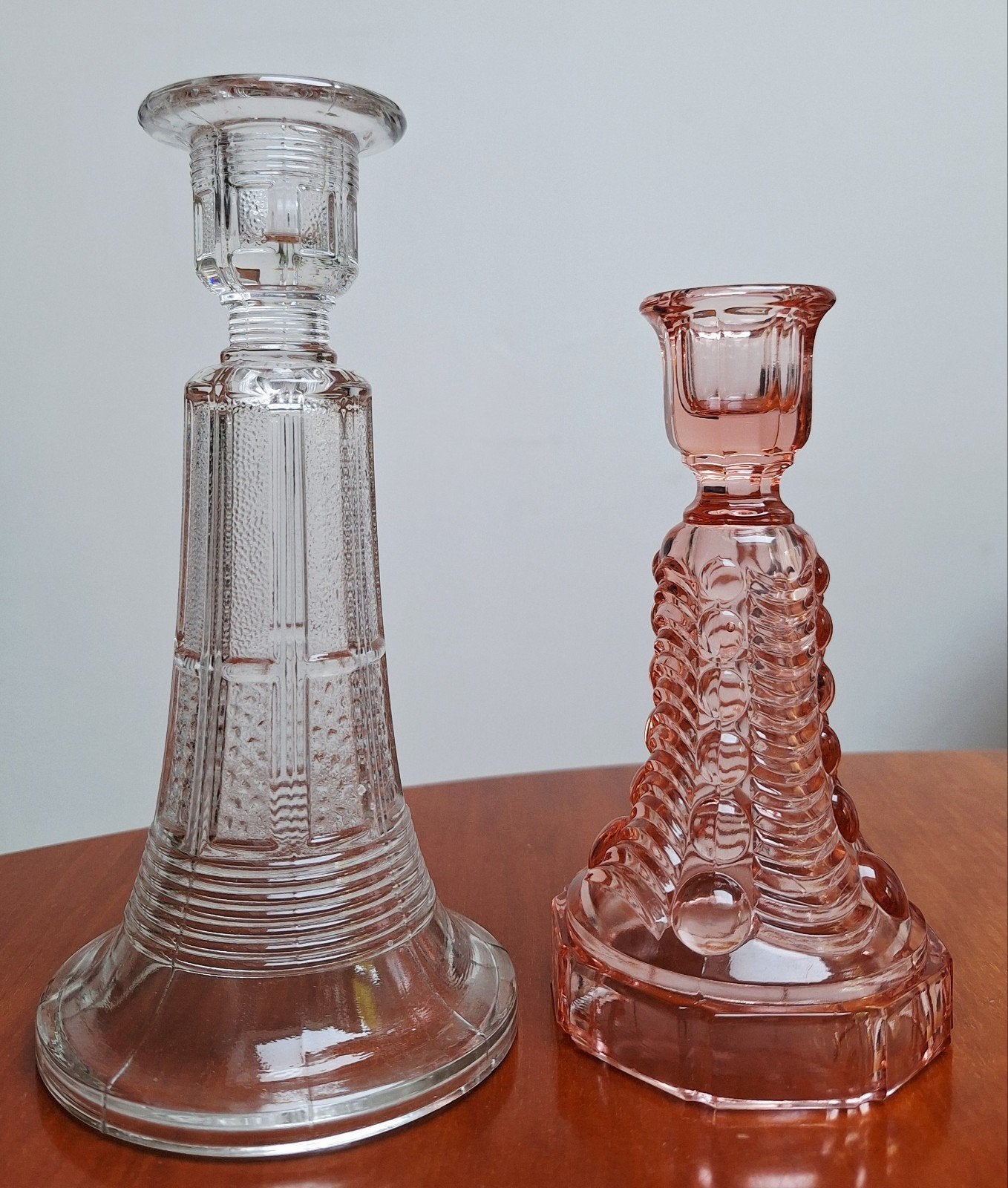 Val Saint Lambert Luxval 'Edward' & 'Allard' kandelaars, Ophalen of Verzenden