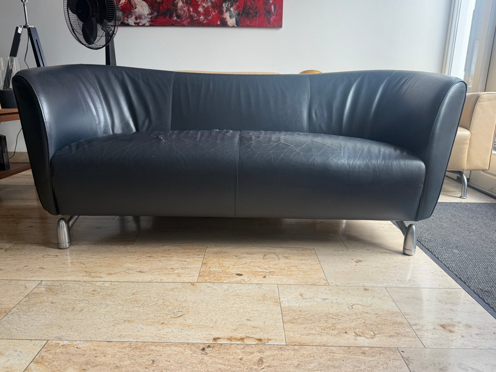 Leolux pupilla 2,5 Zits Bank - Design Klassieker, Ophalen, Modern design, Gebruikt, 150 tot 200 cm