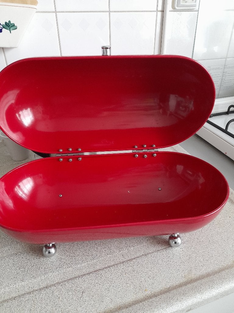 BROODTROMMEL  ROOD, Ophalen of Verzenden, Broodtrommel, Rood, Natuurlijk materiaal