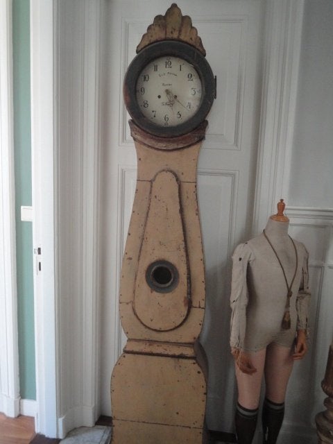 antieke ZWEEDSE staande MORA KLOK + LIER, Antiek en Kunst, Ophalen
