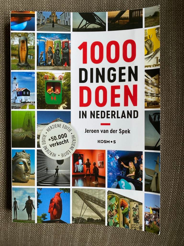 Jeroen van der Spek - 1000 dingen doen in Nederland, Boeken, Reisgidsen, Gelezen, Reisgids of -boek, Benelux, Overige merken, Ophalen of Verzenden