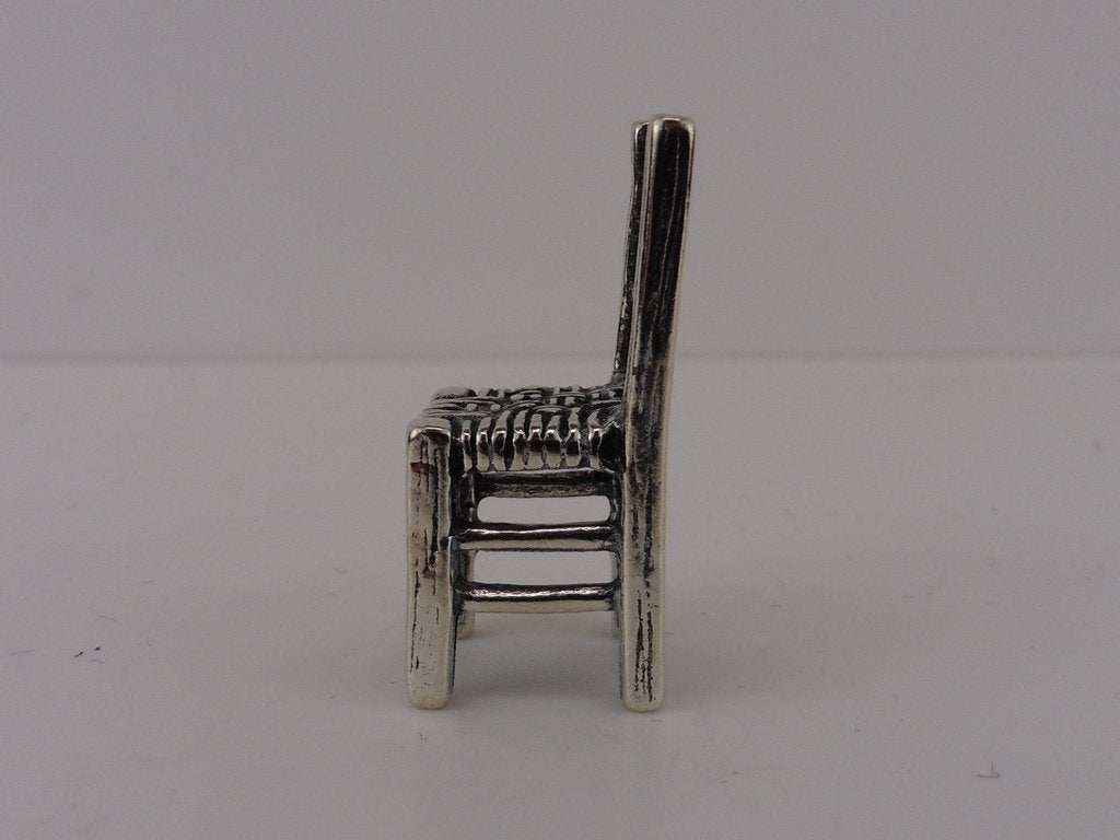 Zilveren miniatuur stoel                                Z224, Ophalen of Verzenden, Zilver