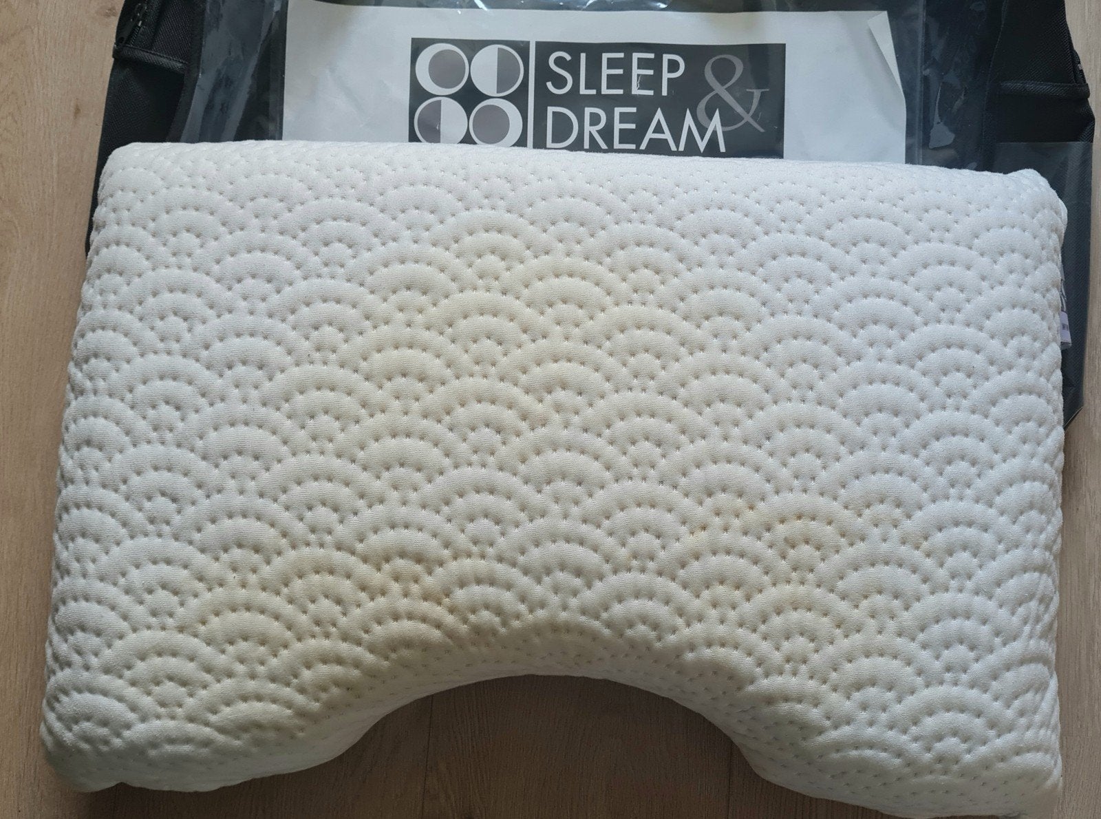 Sleep & Dream Hevea Contour kussen - Medium, 14 cm, Gebruikt, Eenpersoons, Wit, Overige materialen