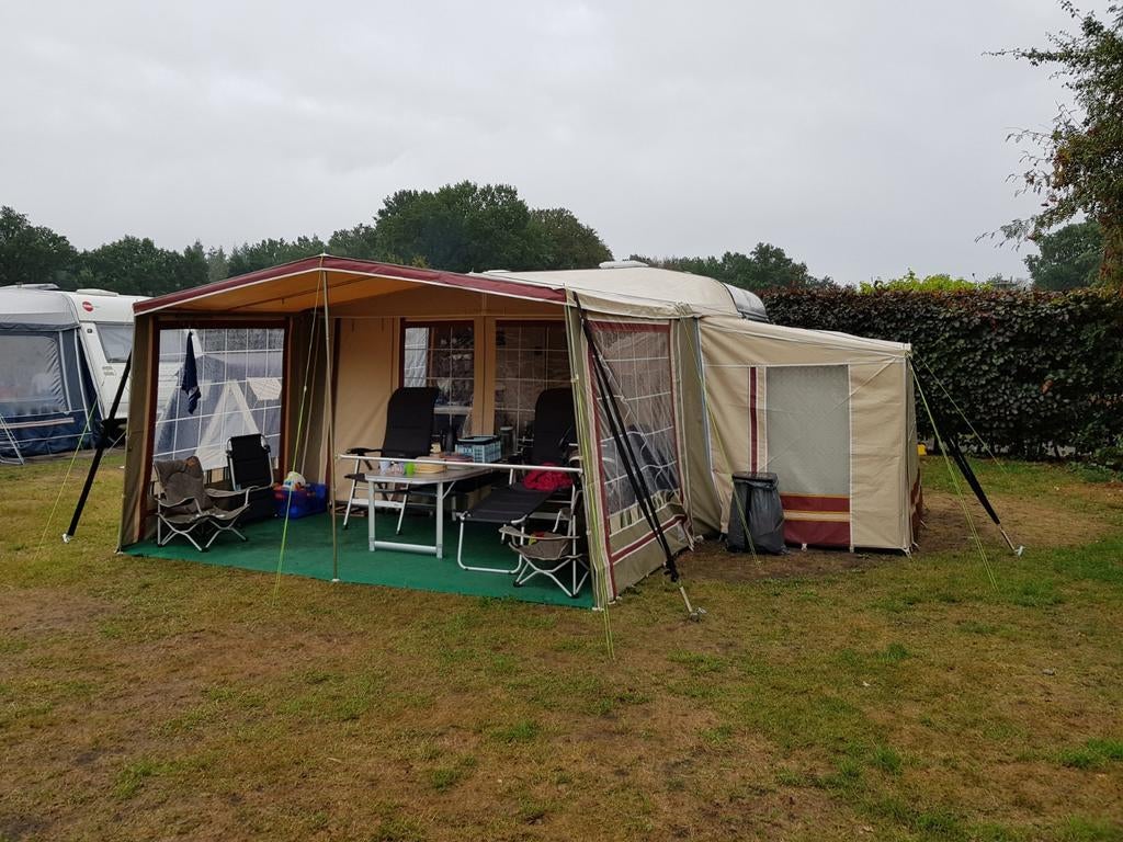 Te Velde Voortent + luifel + uitbouw Maat 8, Caravans en Kamperen, Tenten, Ophalen, Gebruikt, Tot en met 2