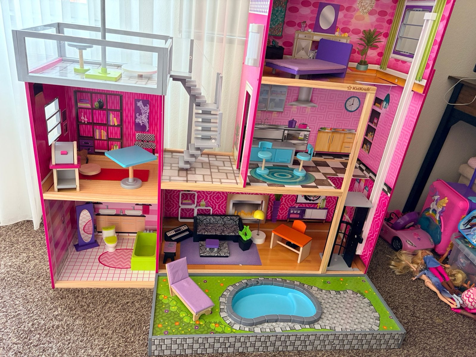 Kidkraft poppen/speelhuis, Ophalen, Zo goed als nieuw, Poppenhuis