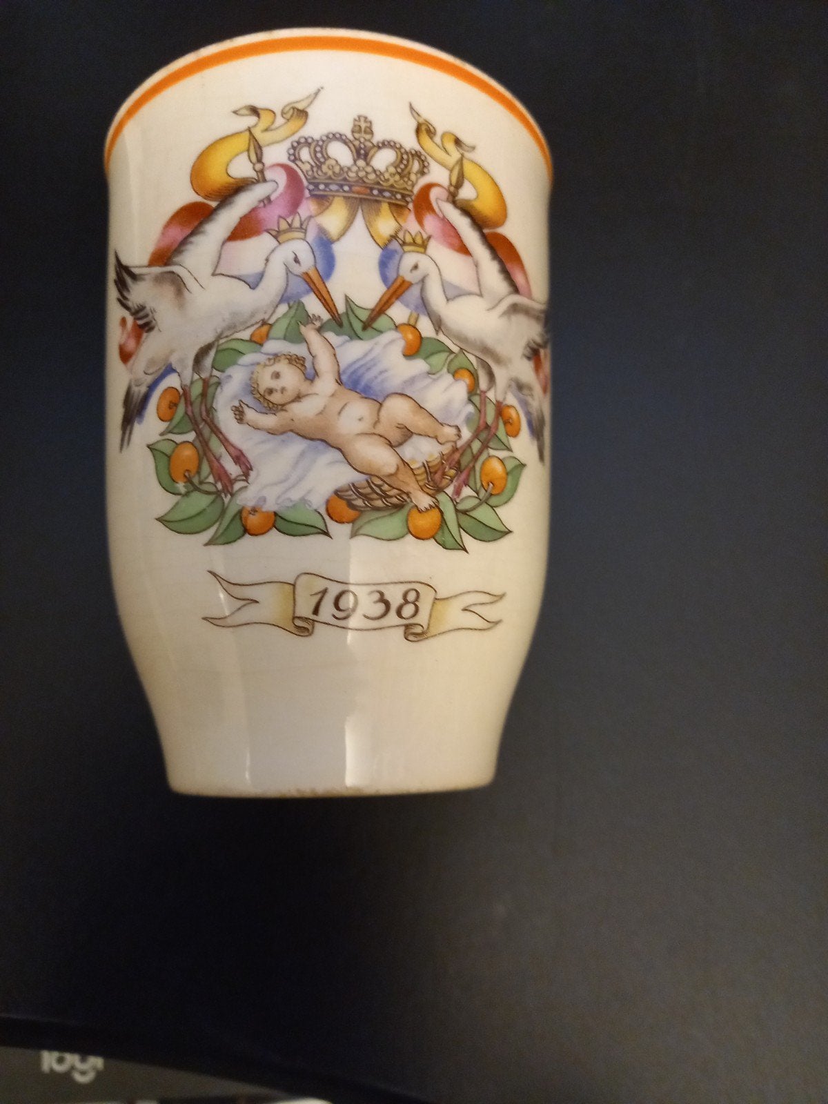 Geboorte beker 1938, Ophalen of Verzenden, Zo goed als nieuw, Servies