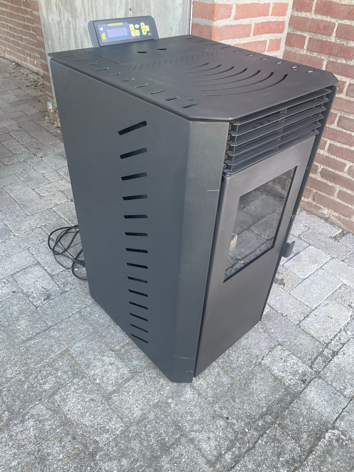 Justfire pelletkachel met afstandsbediening, Ophalen, Gebruikt, Pelletkachel, Vrijstaand