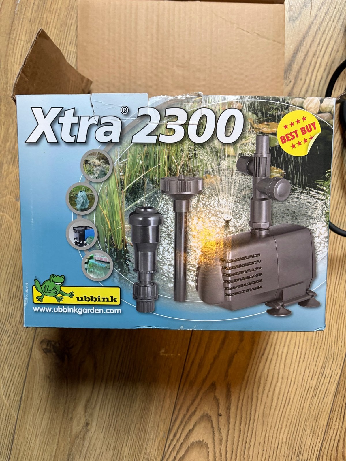 Ubbink Xtra 2300 Vijverpomp met fontein en sproeiers, Ophalen, Zo goed als nieuw