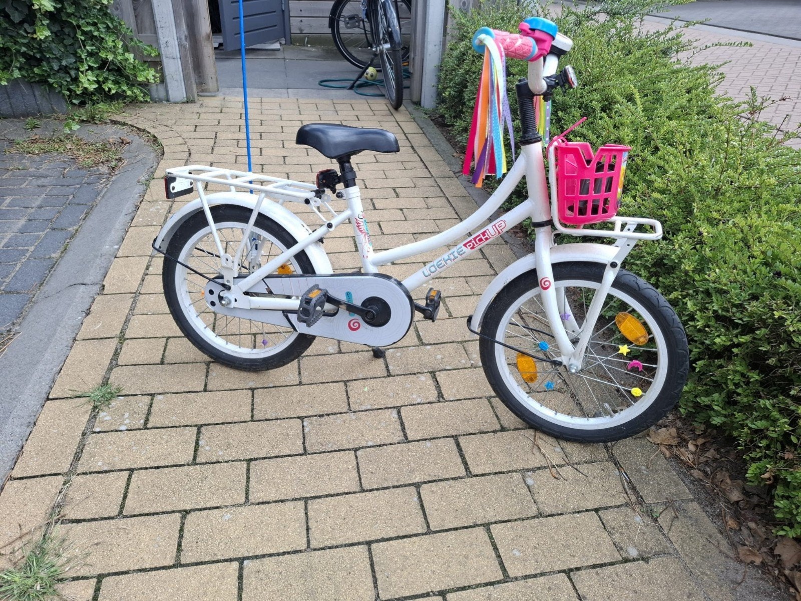 Loekie pickup kinderfiets 16inch, Ophalen, Gebruikt, 16 tot 20 inch, Zijwieltjes