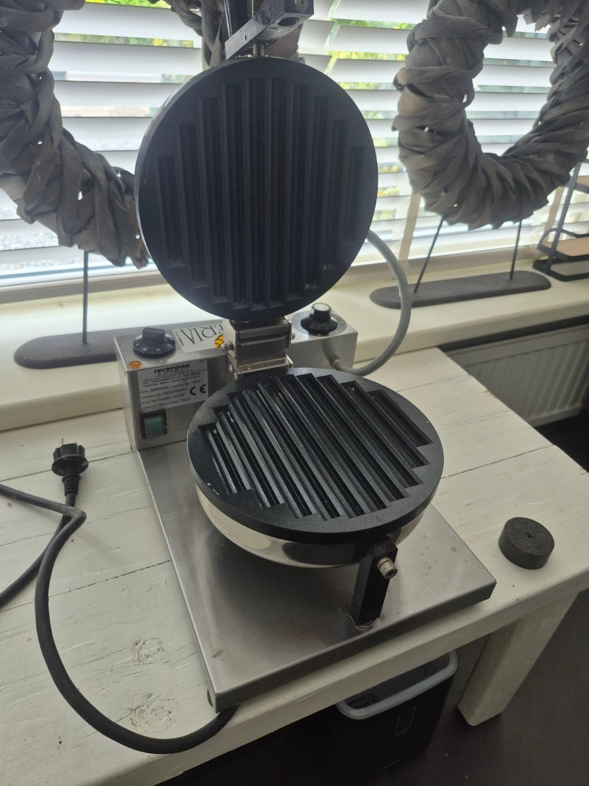 Professionele wafelijzer met churros inlegplaten, Ophalen