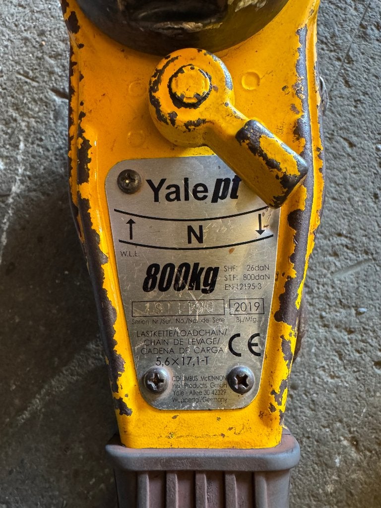 Rateltakel Yale Delta kettingtakel ratel takel 0,8/1,6/6 ton, Ophalen, Gebruikt