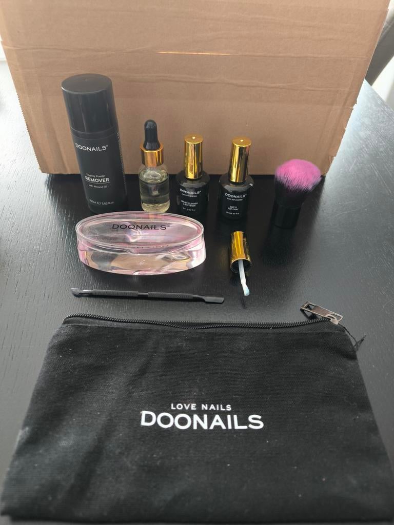 Doonails dipping powder set met veel kleuren, Ophalen of Verzenden, Zo goed als nieuw, Overige kleuren, Handen en Nagels