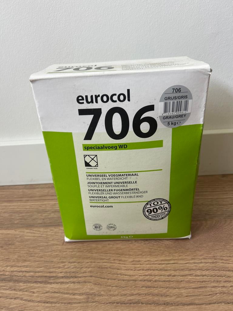 Eurocol 706 Speciaalvoeg WD Grijs 5 kg, Doe-het-zelf en Verbouw, Ophalen, Nieuw, Overige materialen, Overige typen