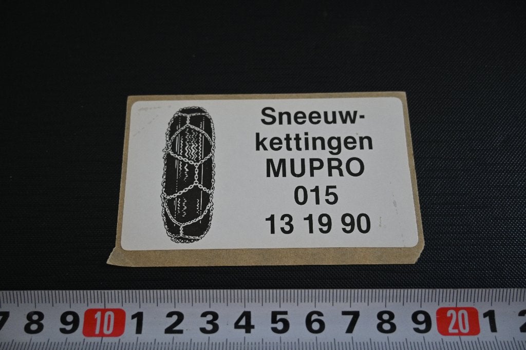 sticker MUPRO sneeuwkettingen 015 13 19 90, Ophalen of Verzenden, Zo goed als nieuw