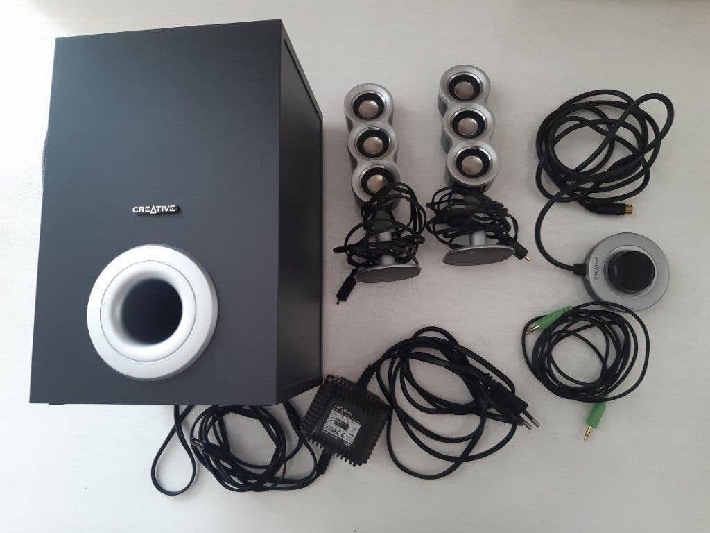 Luidsprekerset met subwoofer, Zo goed als nieuw, Ophalen, Overige merken, Inclusief kabels