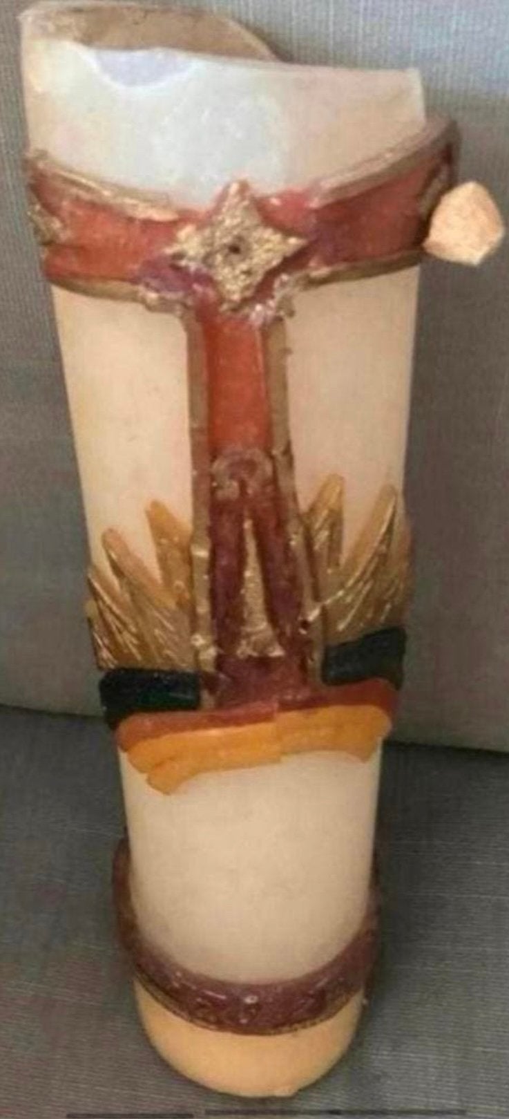RELIGIEUZE ANTIEKE KAARS …MOOI!!!, Ophalen of Verzenden