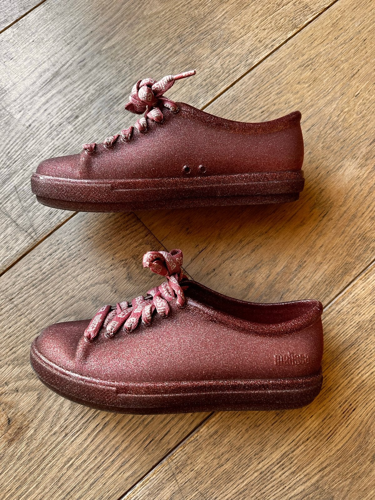 Mini Melissa glitter schoenen maat 34, Ophalen of Verzenden, Gebruikt, Meisje, Schoenen