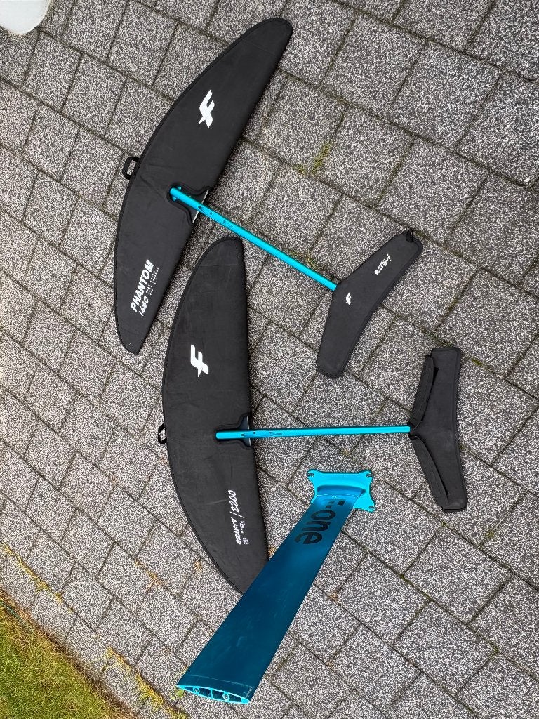 F-one foils set phantom gravity 1680 2200 mast, Ophalen of Verzenden, Gebruikt, Wingsurf-hydrofoil