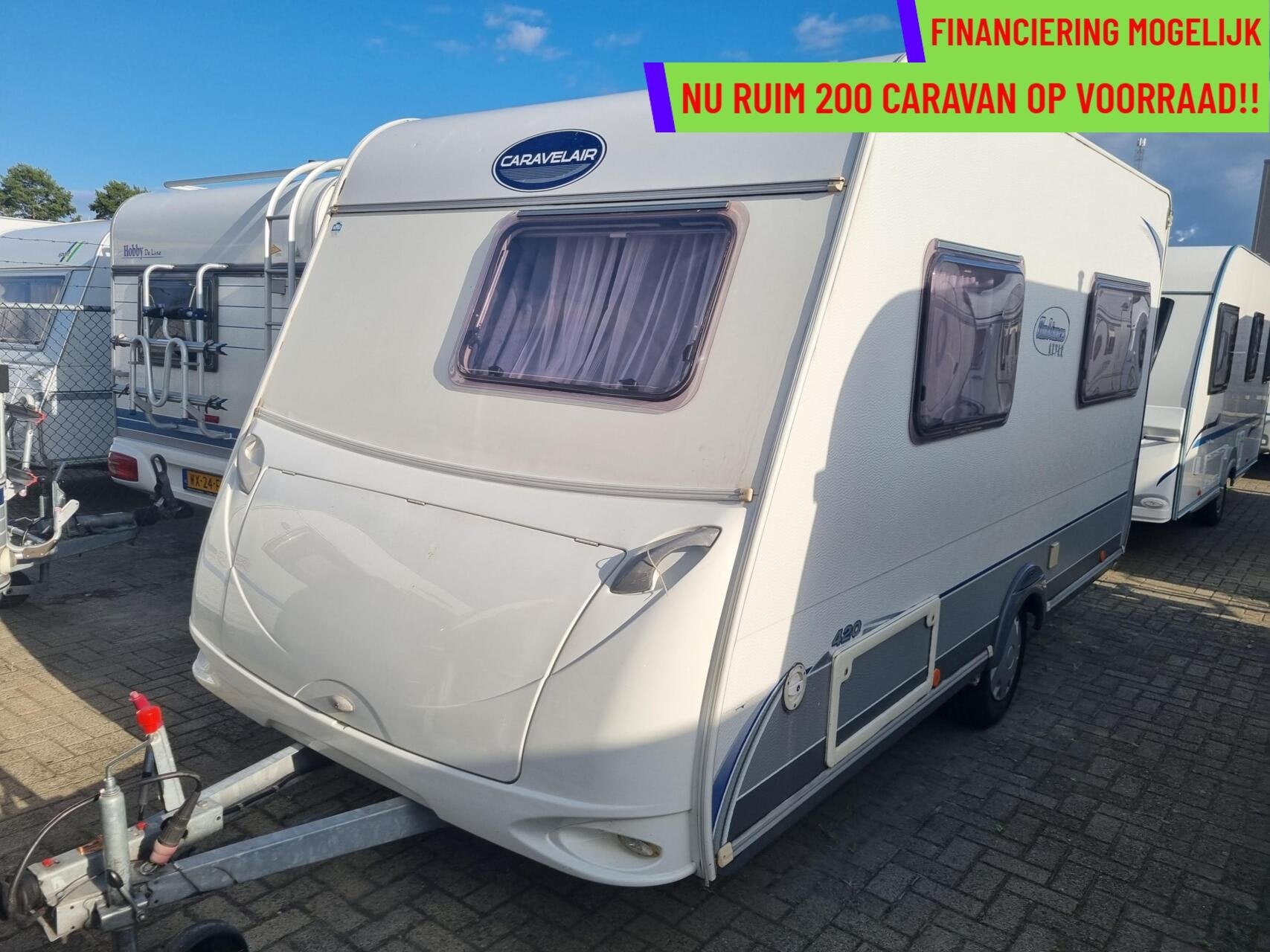CARAVELAIR ambiance style 420 MOVER + VOORTENT + FRANSBED, Caravans en Kamperen, Caravans, Bedrijf, 750 - 1000 kg, Caravelair