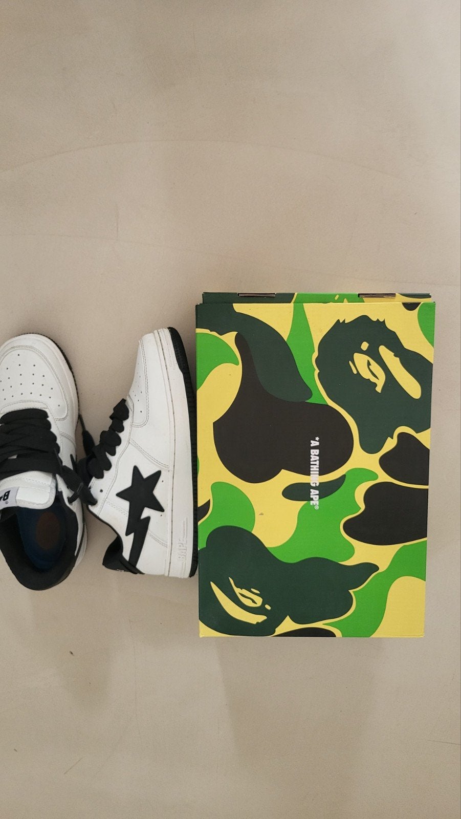 BAPE STA sneakers wit met zwart, maat 43, BAPE STA, Wit, Ophalen of Verzenden, Sneakers of Gympen