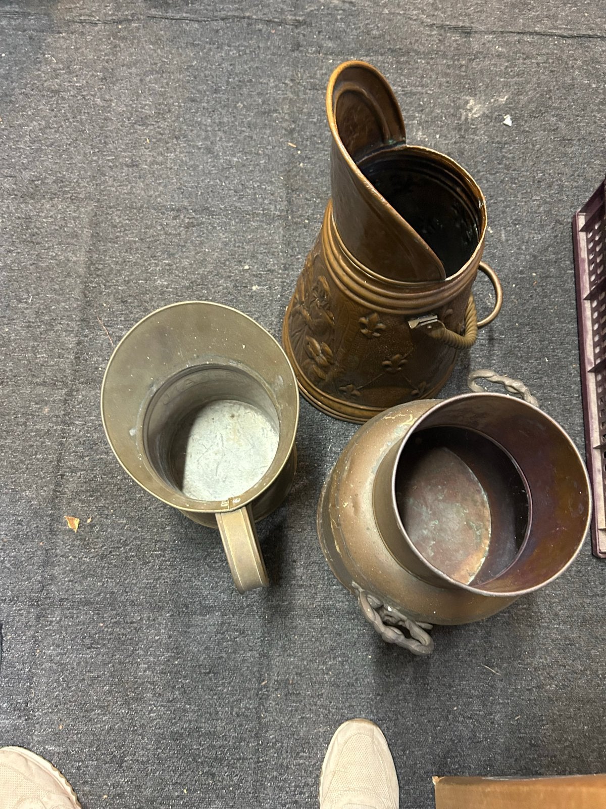 Antieke koperen en tinnen kannen en potten, Antiek en Kunst, Antiek | Koper en Brons, Ophalen, Koper