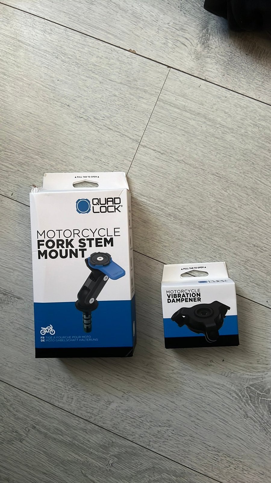 Quadlock stem fork mount met demper, Telecommunicatie, Ophalen of Verzenden, Nieuw, Motor