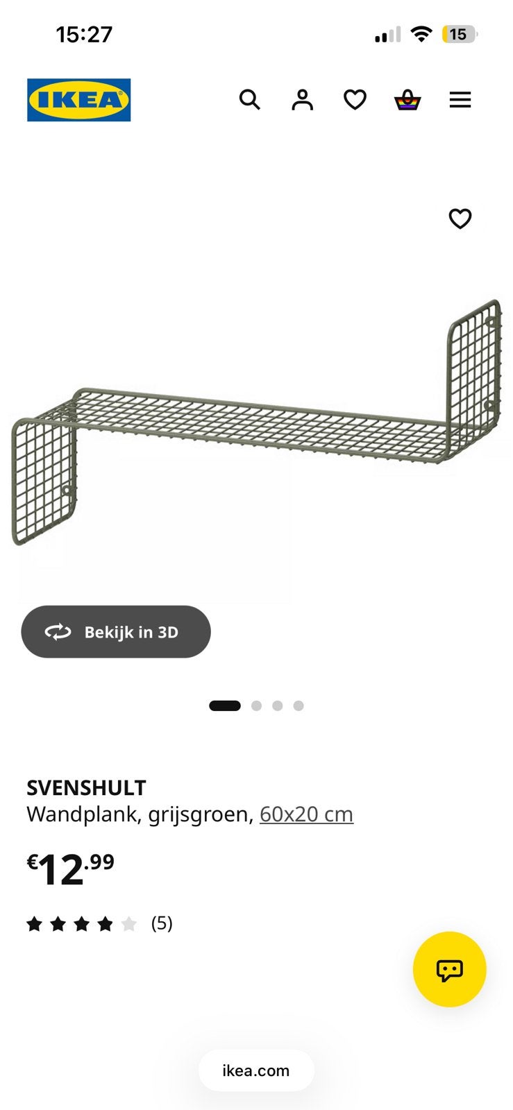 2x Svenshult / Wandplank, Ophalen, Nieuw