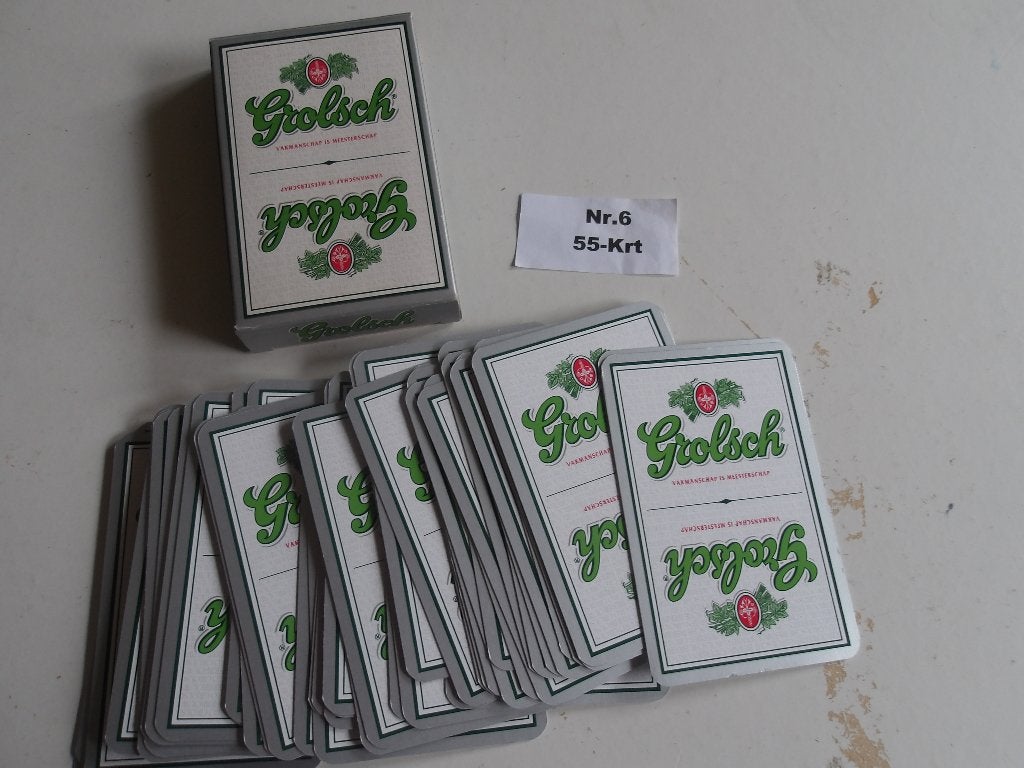 Grolsch speelkaarten (nr.6) 55-Krt, Ophalen of Verzenden, Nieuw, Overige typen, Grolsch