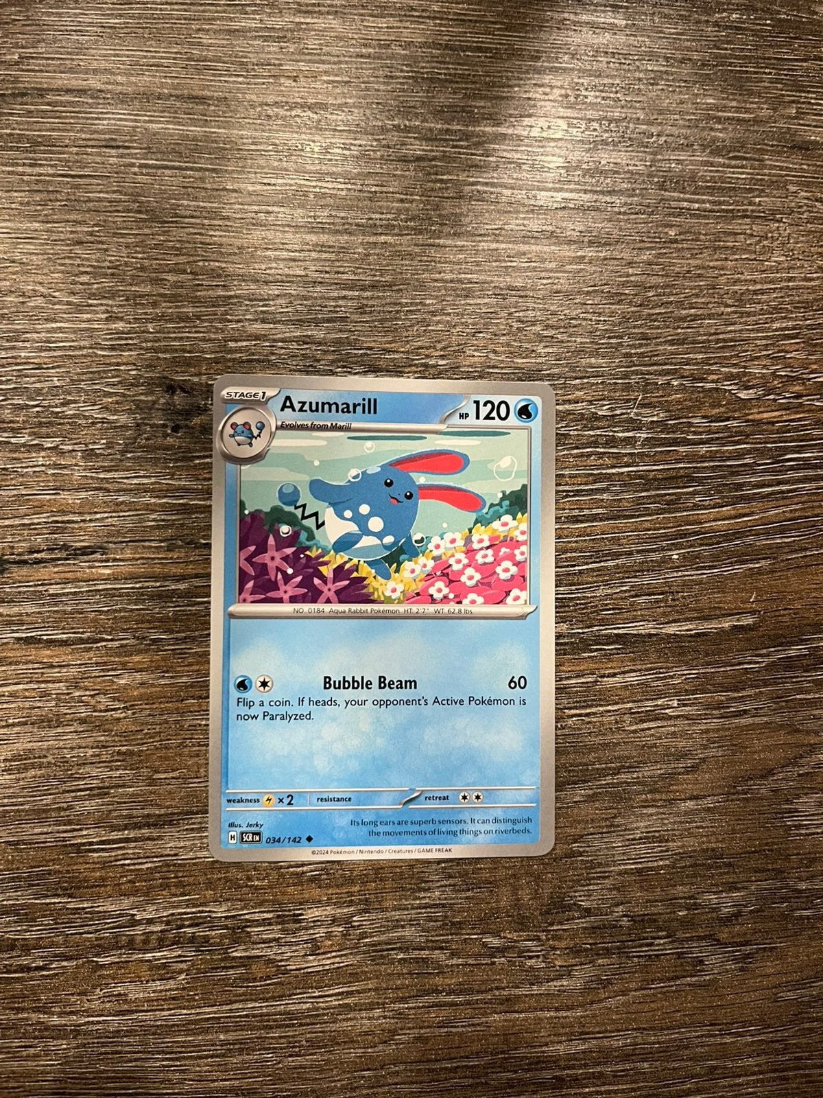 Azumarill SCR 034/142, Ophalen of Verzenden, Zo goed als nieuw