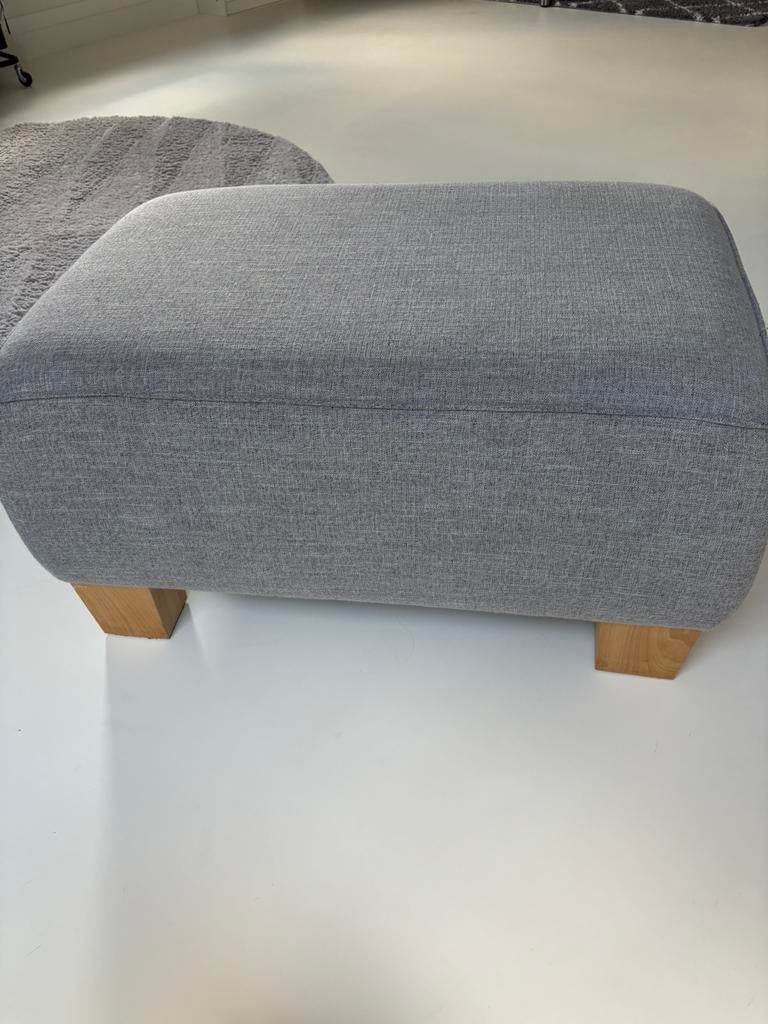 Grote Hocker Carolina Inhouse Hoogeboezem grijs voetenbank, Ophalen, 75 tot 100 cm, Zo goed als nieuw, Stof