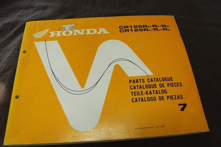 Honda CR125 R 1989 motorcycle parts catalogue CR125R, Motoren, Ophalen of Verzenden, Honda