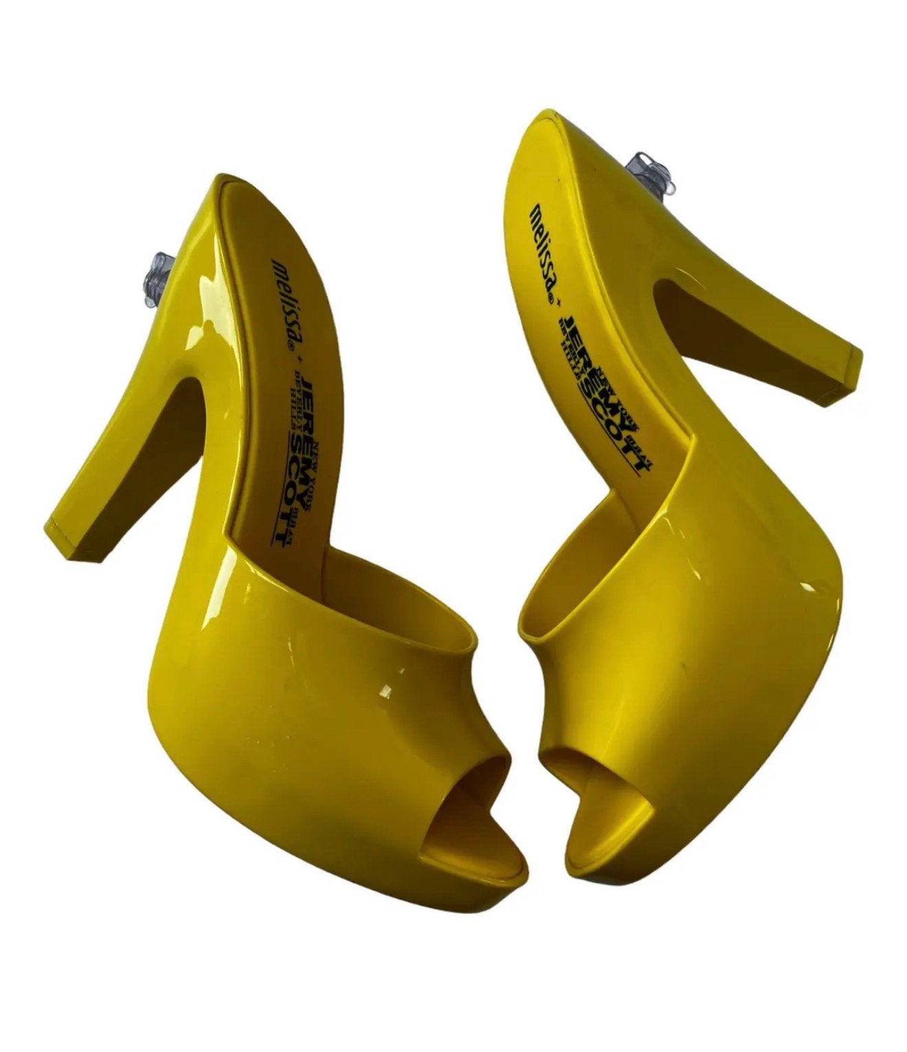 Jeremy Scott x Melissa Opblaasbare Gele hakken pumps 38, Pumps, Geel, Ophalen of Verzenden, Zo goed als nieuw
