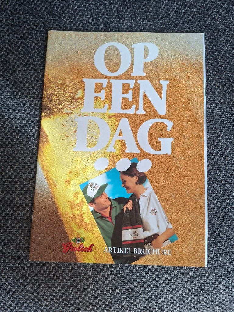 Grolsch bier artikelbrochure 1993, Ophalen of Verzenden, Zo goed als nieuw, Overige typen, Grolsch