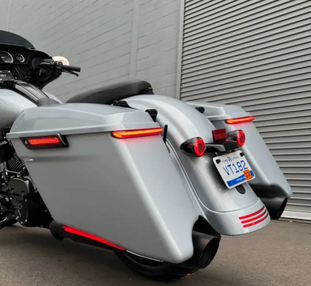 LED Zadeltasverlichting Harley Touring 2014- 25 – Smoke lens, Ophalen of Verzenden
