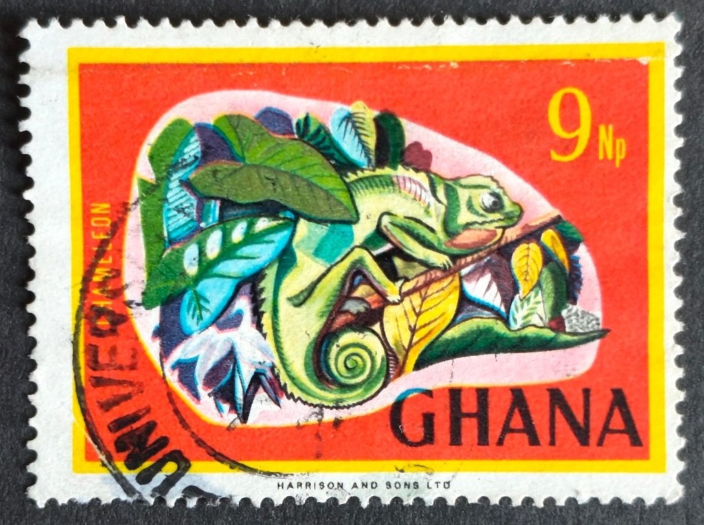 GHANA - Nationale symbolen (cameleon) 1967, Verzenden, Overige landen, Gestempeld